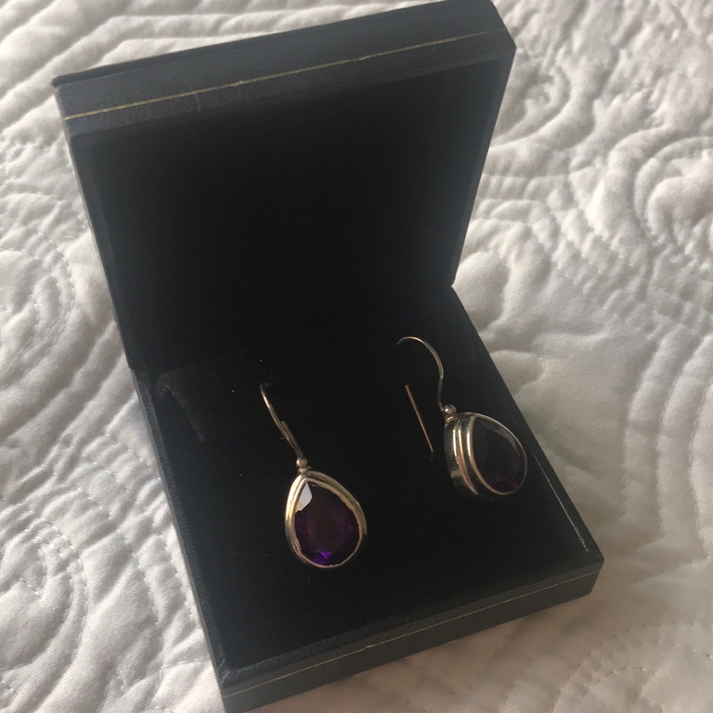 Sterling silver and Amethyst earrings